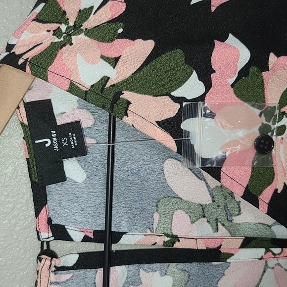 J by Jason Wu NWOT Floral Crepe Satin Peplum Top - Picture 3 of 10